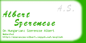 albert szerencse business card